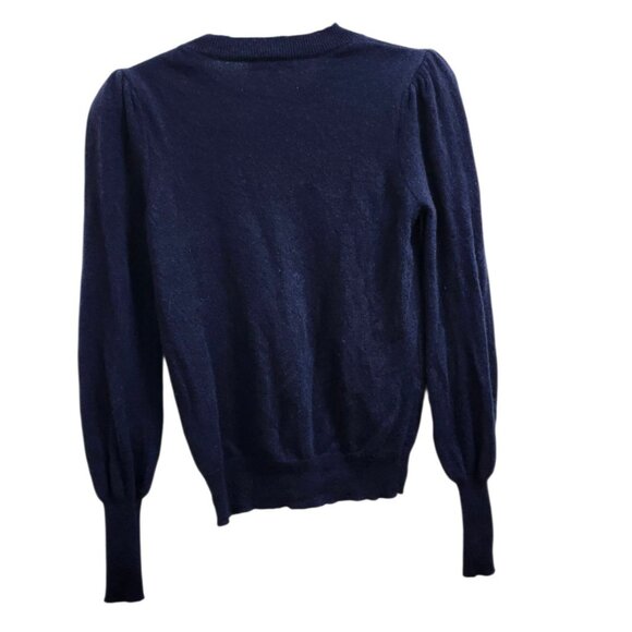 Veronica Beard Nelia Cashmere Crewneck Sweater size S Blue pullover - Picture 5 of 11